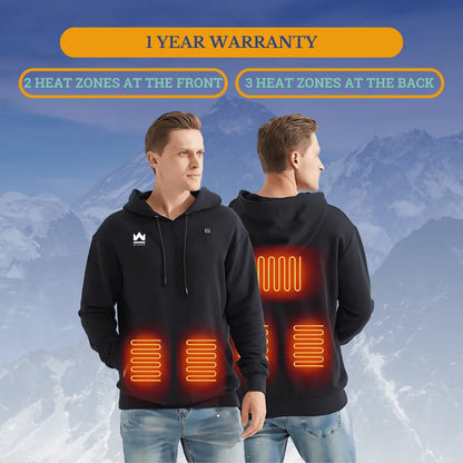 Verwarmingszones elektrische hoodie KingsPower